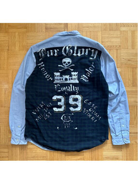 POLO Ralph Lauren Skull & Crossbones For Glory Shirt Check Flannel